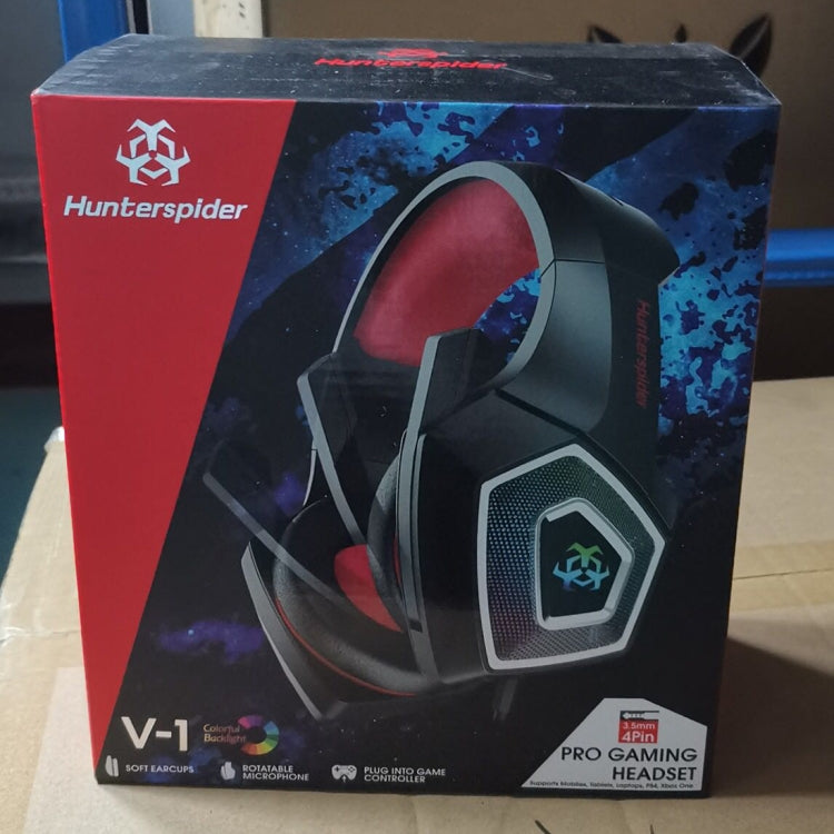 V1 3,5mm RGB Farbige Leuchtende Kabelgesteuertes Gaming Headset, Kabellänge: 2,2m