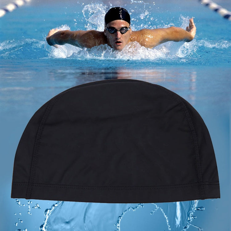 PU-beschichtete wasserdichte vergrößerte Schwimmkappe für Erwachsene Männer und Frauen, PU-beschichtet vergrößert (Schwarz), PU-beschichtet vergrößert (Pink), PU-beschichtet vergrößert (Blau)