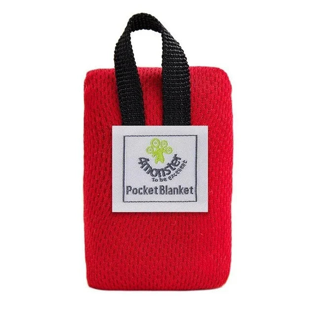 Tragbare ultradünne faltbare Campingmatte, wasserdichte Taschendecke, Picknickdecke für draußen, Sandstrandmatte, Größe: 70 x 110 cm, 70 x 110 cm Rot, 70 x 110 cm Blau