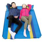 Farbabstimmung Automatisches aufblasbares Outdoor-Sport-Doppel-Camping-Luftkissen, 190x130x3.5cm Grün, 190x130x3.5cm Blau, 190x130x3.5cm Orange