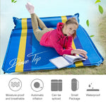 Farbabstimmung Automatisches aufblasbares Outdoor-Sport-Doppel-Camping-Luftkissen, 190x130x3.5cm Grün, 190x130x3.5cm Blau, 190x130x3.5cm Orange