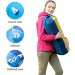 Farbabstimmung Automatisches aufblasbares Outdoor-Sport-Doppel-Camping-Luftkissen, 190x130x3.5cm Grün, 190x130x3.5cm Blau, 190x130x3.5cm Orange