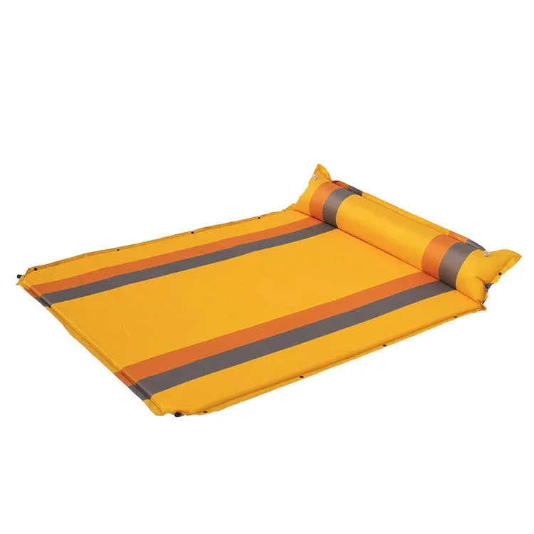 Farbabstimmung Automatisches aufblasbares Outdoor-Sport-Doppel-Camping-Luftkissen, 190x130x3.5cm Grün, 190x130x3.5cm Blau, 190x130x3.5cm Orange