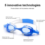 4-in-1 Cartoon kleiner Krabben wasserdichte und beschlagfreie Silikon-Schwimmbrille + bedruckte Schwimmkappe + Nasenclip Ohrstöpsel + Aufbewahrungstasche Schwimmausrüstungsset für Kinder, 4-in-1 Schwimmset (Blaue Krabbe), 4-in-1 Schwimmset (Rosa Krabbe)