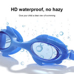 4-in-1 Cartoon kleiner Krabben wasserdichte und beschlagfreie Silikon-Schwimmbrille + bedruckte Schwimmkappe + Nasenclip Ohrstöpsel + Aufbewahrungstasche Schwimmausrüstungsset für Kinder, 4-in-1 Schwimmset (Blaue Krabbe), 4-in-1 Schwimmset (Rosa Krabbe)