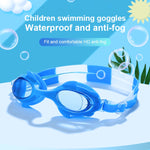 4-in-1 Cartoon kleiner Krabben wasserdichte und beschlagfreie Silikon-Schwimmbrille + bedruckte Schwimmkappe + Nasenclip Ohrstöpsel + Aufbewahrungstasche Schwimmausrüstungsset für Kinder, 4-in-1 Schwimmset (Blaue Krabbe), 4-in-1 Schwimmset (Rosa Krabbe)