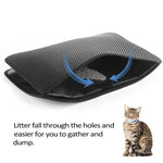Wasserdichte Katzenstreumatte aus EVA mit doppellagiger Schicht, die Katzenstreu auffängt und die Unterseite rutschfest macht. Erhältlich in den Größen L, M und XS.