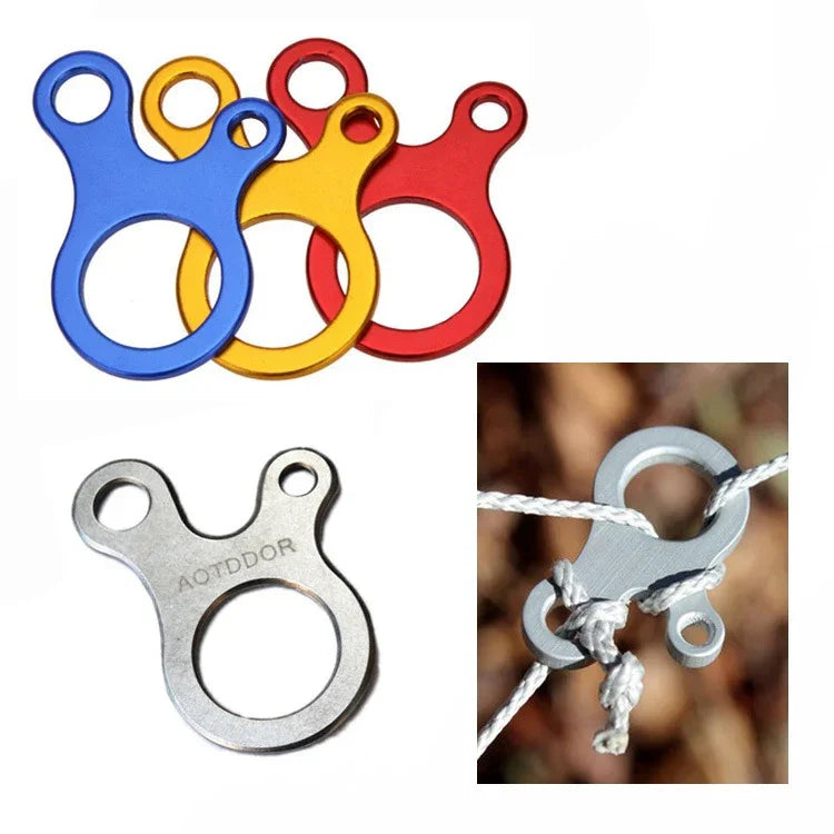 10 Stk. Campingzelt-Seilspanner Karabinerhaken Aufhänger Abspanner Windseilschnallen, Aluminiumschnalle (Blau), Aluminiumschnalle (Silber)