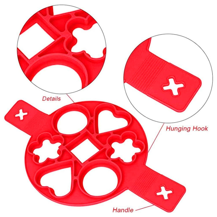 Anpro Antihaft-Kochwerkzeug Eierring-Maker Eier-Silikonform Pfannkuchen-Käse-Eierkocher Pfanne Flip Küchen-Backzubehör, mehrere Formen