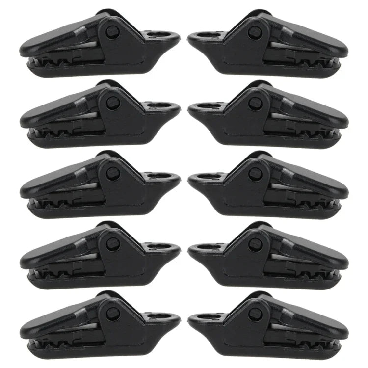 10x Zeltzubehör Markise Windseilklemme Kunststoffclip Outdoor Camping Zelt Alligatorclip Haken, Kunststoffclip