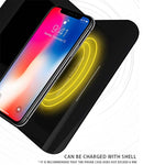 10W QI Universelles Multifunktions-Mobiltelefon-Kabelloses Ladegerät mit Wecker & Uhrzeit-/Kalender-/Temperaturanzeige, RT1 10W (Schwarz)