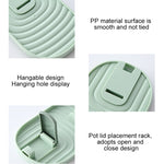 Küchenspatel Topfdeckelständer Küchenutensilien Kunststoff-Aufbewahrungsregal Zufällige Farblieferung, 5 PCS Küchenutensilienregal