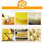 Edelstahl-Pizza-Kochfeld, Pizzaroller-Messer und Tortenmesser, Pizzaschneider 2