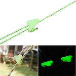 10 Stück leuchtende Zeltschnallen für den Außenbereich, fluoreszierende Zeltdreieckschnallen, Warndreieck, Unfallgefahr, Zeltwindseilspanner, Dreiecksschnalle