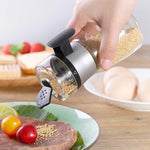 Press-Salzstreuer-Flasche für die Küche, haushaltsversiegelter, feuchtigkeitsdichter Dosierbehälter, Press-Salzstreuer-Flasche