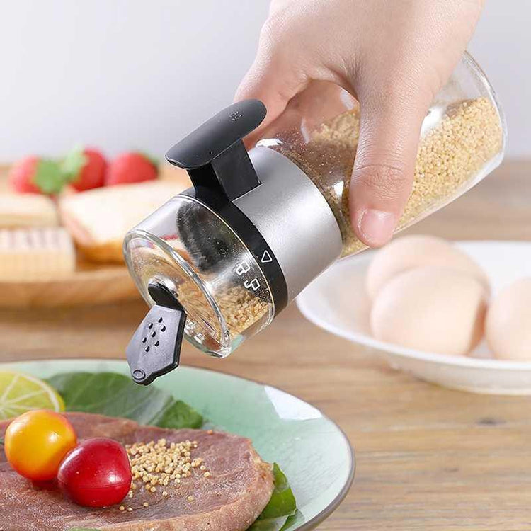 Press-Salzstreuer-Flasche für die Küche, haushaltsversiegelter, feuchtigkeitsdichter Dosierbehälter, Press-Salzstreuer-Flasche