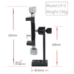 CP-3 Drehbare Vollmetall Stativbefestigungsklammer Handy Live Halterung für 4,5-7,3 Zoll Telefone