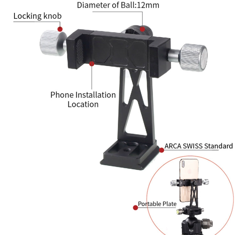 CP-3 Drehbare Vollmetall Stativbefestigungsklammer Handy Live Halterung für 4,5-7,3 Zoll Telefone
