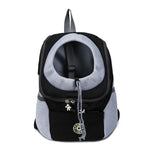 Outdoor-Hundetragetasche, Vordertasche, doppelter Schultergurt, tragbarer Reiserucksack, Netzrucksack, Kopfteil, S, L