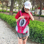 Outdoor-Hundetragetasche, Vordertasche, doppelter Schultergurt, tragbarer Reiserucksack, Netzrucksack, Kopfteil, S, L