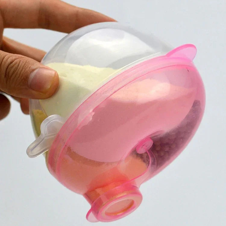 Baby Milk Powder Formula Dispenser Food Container Storage Feeding Box 3 Layer Leakproof Travel Storage Box for Kids Toddler, Green, Pink, Yellow, Blue