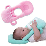 Säugling Baby Flaschenhalter Freihand Flaschenhalter Baumwolle Baby Milchflaschen Fütterung Lern-Stillkissen, Blau, Rosa, Lila, Lila Blume