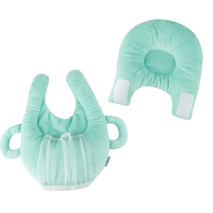Säugling Baby Flaschenhalter Freihand Flaschenhalter Baumwolle Baby Milchflaschen Fütterung Lern-Stillkissen, Blau, Rosa, Lila, Lila Blume