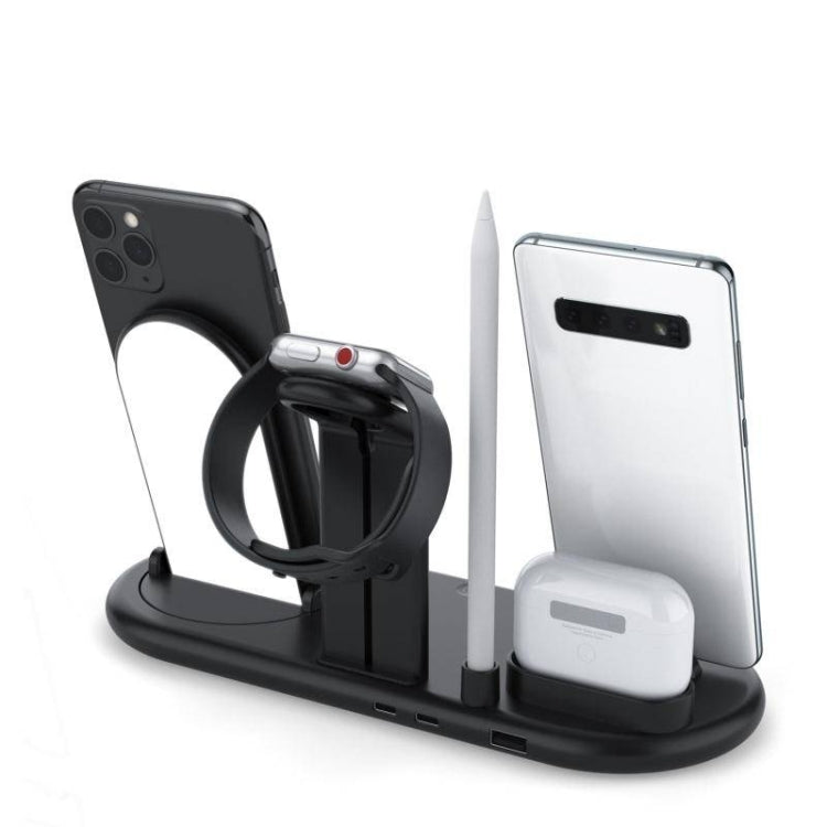 HQ-UD20 Handy-Uhr Multi-Funktions-Ladestation Kabelloses Ladegerät für Telefone & Apple Watch & Airpods, HQ-UD20
