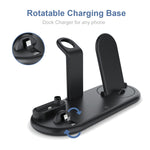 HQ-UD20 Handy-Uhr Multi-Funktions-Ladestation Kabelloses Ladegerät für Telefone & Apple Watch & Airpods, HQ-UD20