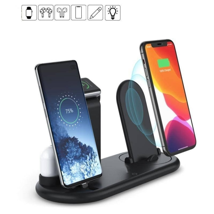 HQ-UD20 Handy-Uhr Multi-Funktions-Ladestation Kabelloses Ladegerät für Telefone & Apple Watch & Airpods, HQ-UD20