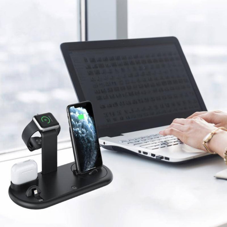 HQ-UD20 Handy-Uhr Multi-Funktions-Ladestation Kabelloses Ladegerät für Telefone & Apple Watch & Airpods, HQ-UD20
