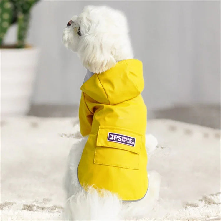 Hunde-Regenmantel mit Kapuze, wasserdicht, komplett, für kleine Hunde, Größen: S, M, L, XL, XXL