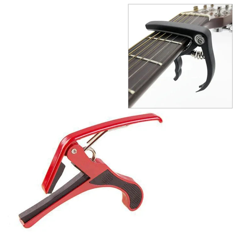 Kunststoff-Gitarrencapo für 6-saitige Akustik-, klassische und elektrische Gitarren, Stimmklemme, Musikinstrumentenzubehör, Kunststoff-Gitarrencapo