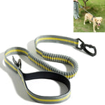 Hunde-Spazierseil für den Außenbereich, reflektierend, elastisch, dehnbar, aus Nylon, gelb, grün