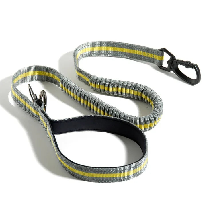 Hunde-Spazierseil für den Außenbereich, reflektierend, elastisch, dehnbar, aus Nylon, gelb, grün