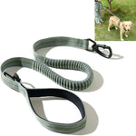 Hunde-Spazierseil für den Außenbereich, reflektierend, elastisch, dehnbar, aus Nylon, gelb, grün