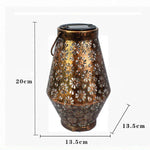 Solar Schmiedeeisen Laterne Garten Dekoration Leuchte LED Hängelampe, Chrysanthemen Laterne