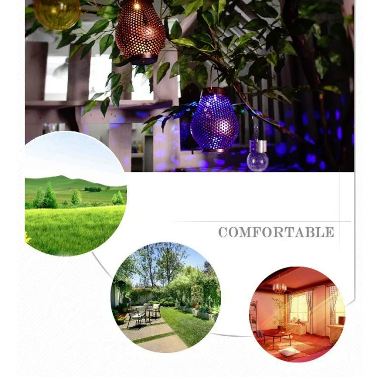 Solar Schmiedeeisen Laterne Garten Dekoration Leuchte LED Hängelampe, Chrysanthemen Laterne