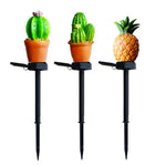 Solar-Outdoor-Simulations-Topfpflanzen-Landschaftslampe LED-Hof-Rasenleuchte, dreiköpfiger Kaktus, einköpfiger Kaktus, Ananas