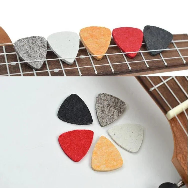 10 Stück Ukulelen-Gitarren-Plektren aus Wollfilz