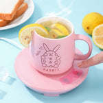 Schnelle Kühl- und Heizunterlage, USB-Mini-Tragbarer Auto-Heiz- und Kühlbecher, Pink, Grün
