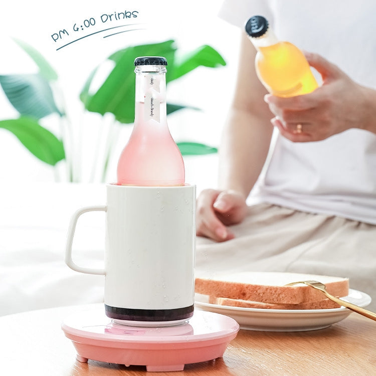 Schnelle Kühl- und Heizunterlage, USB-Mini-Tragbarer Auto-Heiz- und Kühlbecher, Pink, Grün
