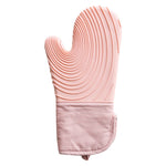 Verdickte Silikonhandschuhe Haushalt Mikrowellenofen Verbrühungsschutz-Isolierhandschuh, Rosa, Hellblau, Seeblau