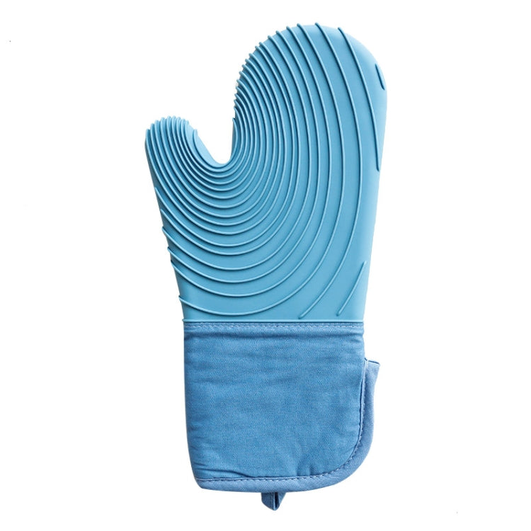 Verdickte Silikonhandschuhe Haushalt Mikrowellenofen Verbrühungsschutz-Isolierhandschuh, Rosa, Hellblau, Seeblau