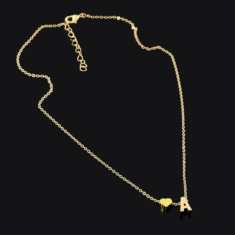 Modische winzige zarte Herz-Anfangsbuchstaben-Halskette Personalisierte Buchstaben-Halskette Namensschmuck für Frauen Accessoires Freundin Geschenk, S