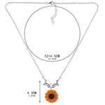 Delicate Sunflower Pendant Necklace Women Creative Imitation Pearls Jewelry Necklace