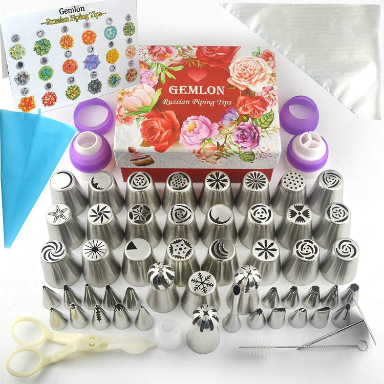 88 in 1 Spritztüllen Set Tortenbacken Schmuckset, 88 Teile/Set
