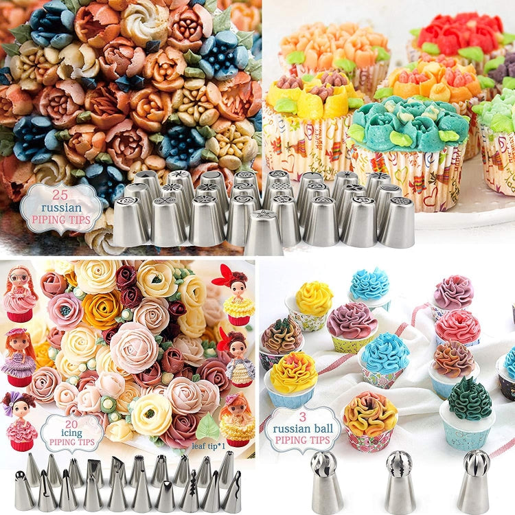 88 in 1 Spritztüllen Set Tortenbacken Schmuckset, 88 Teile/Set
