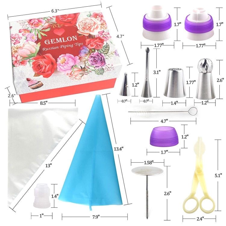 88 in 1 Spritztüllen Set Tortenbacken Schmuckset, 88 Teile/Set