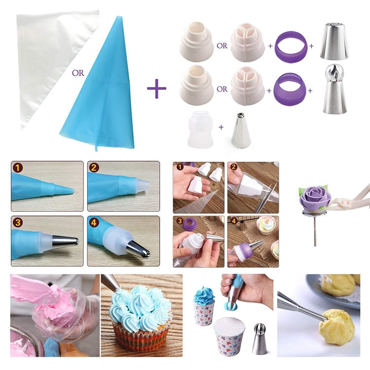 88 in 1 Spritztüllen Set Tortenbacken Schmuckset, 88 Teile/Set